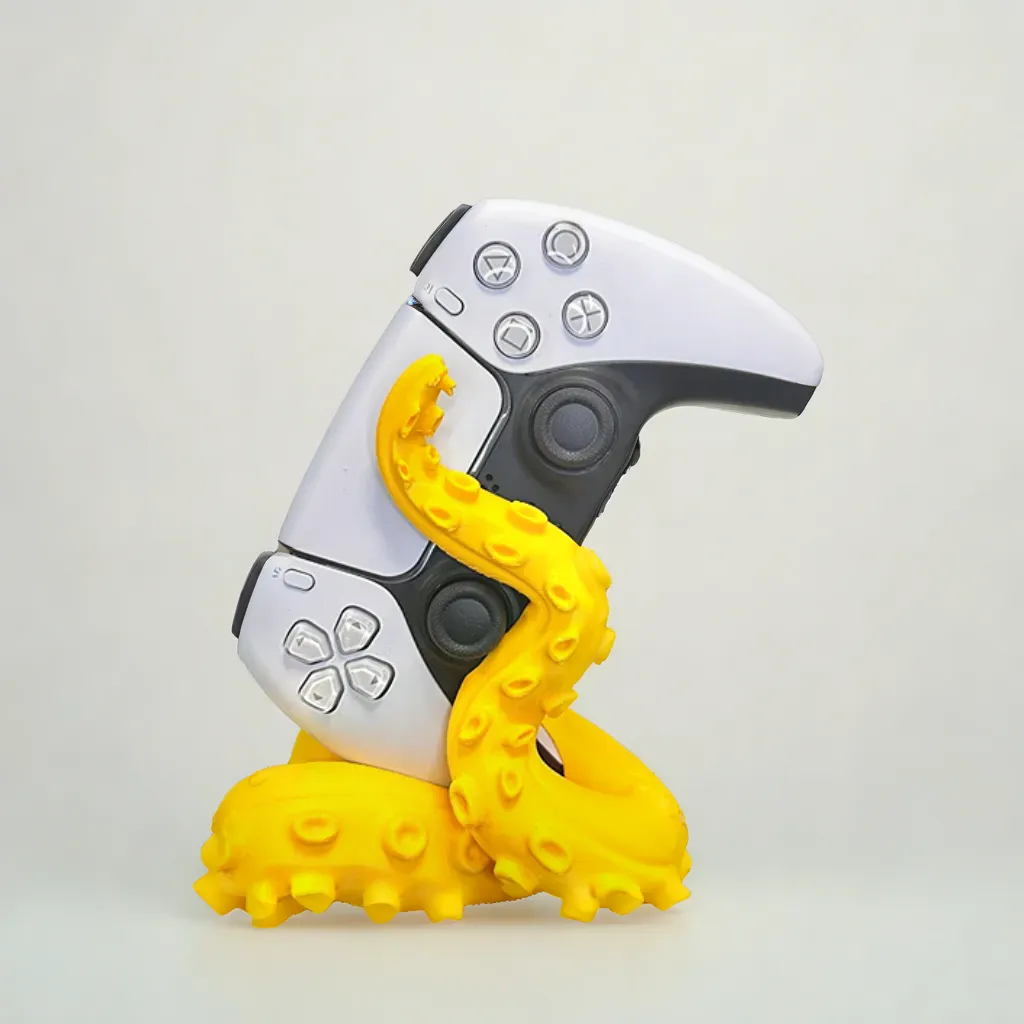 Yellow Tentacle PS5 Controller Stand