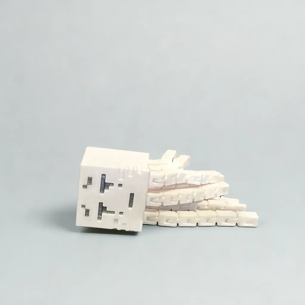 Minecraft Ghast Toy - Lying Side View