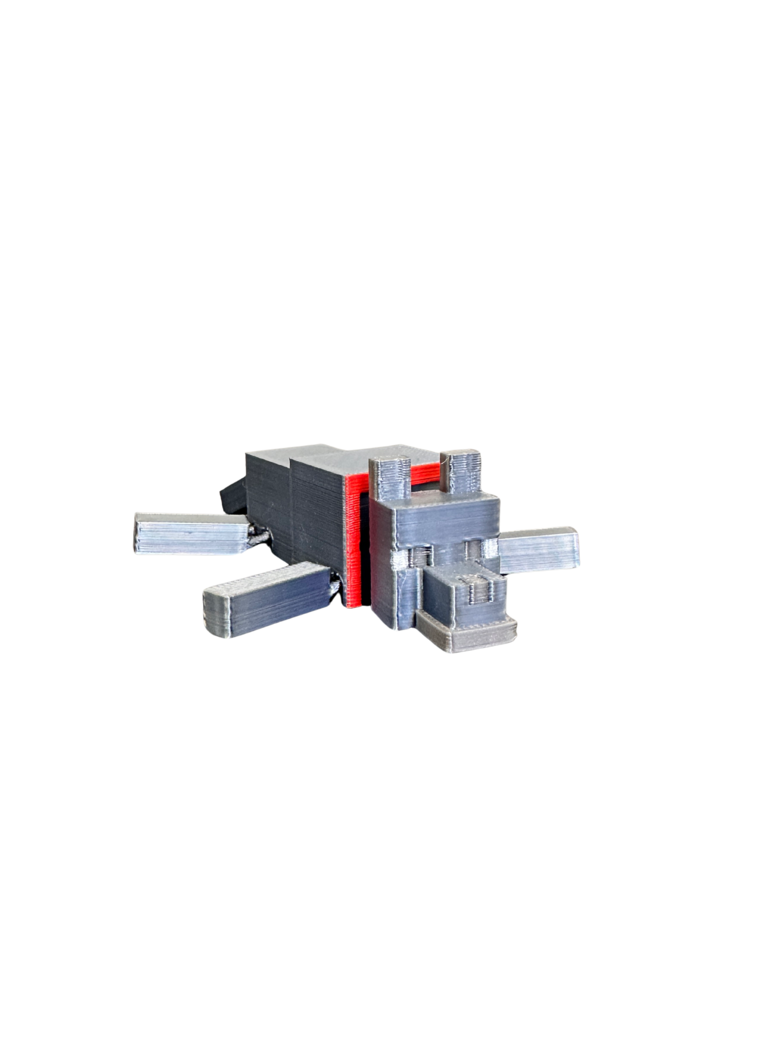 Minecraft Wolf Toy - Lying Side View