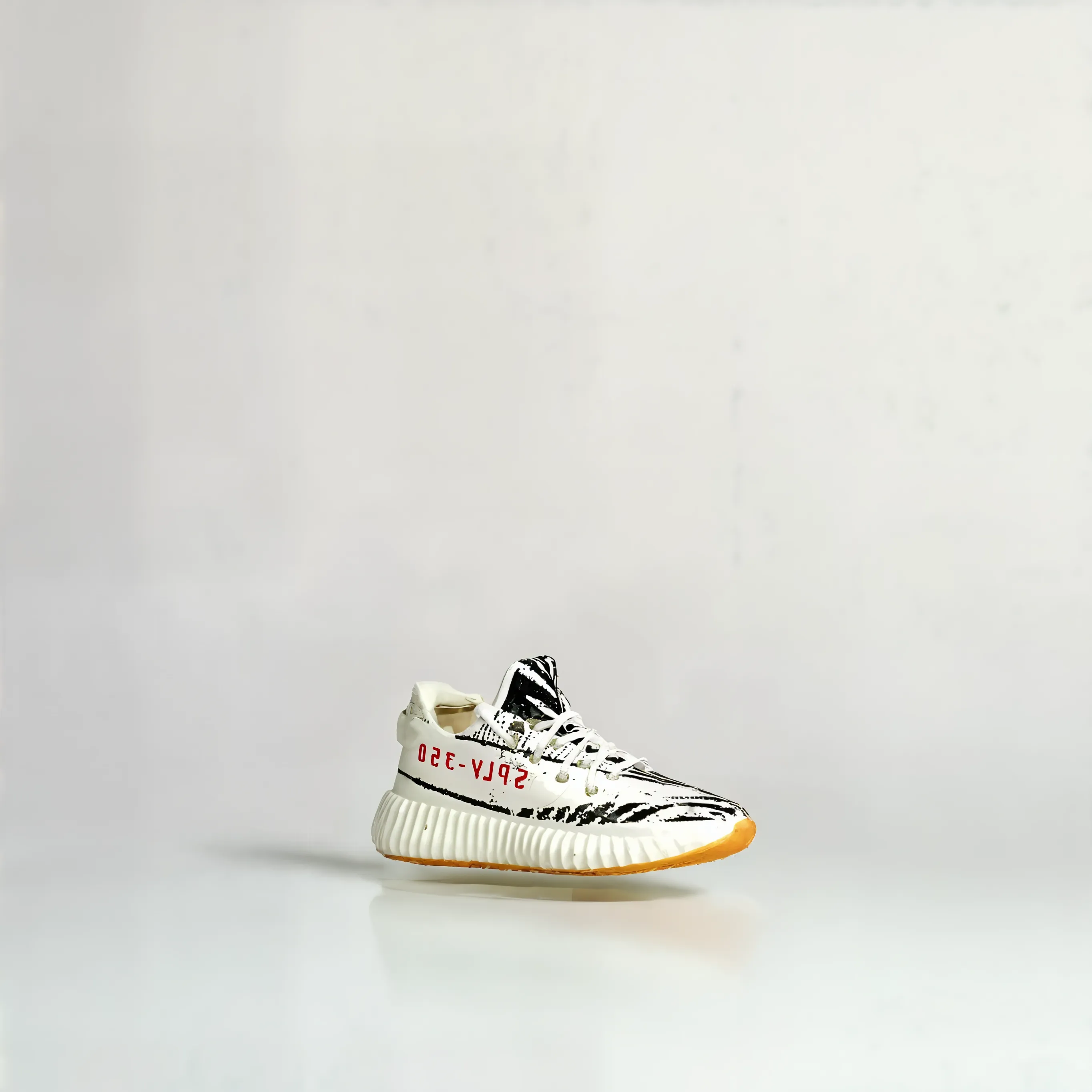 Single MiniSneakers Zebra - Side View