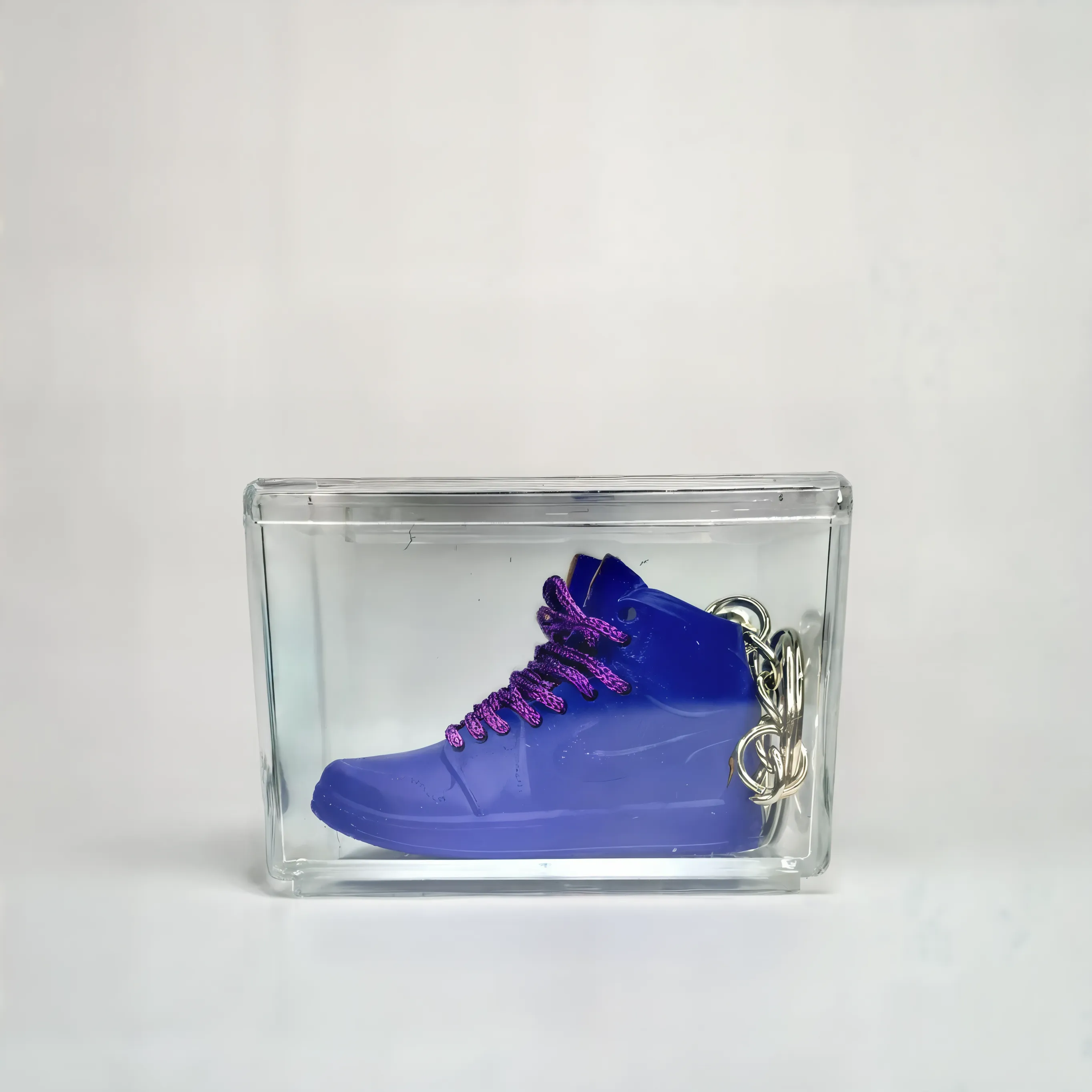 Single MiniSneakers Grape - Glass Box View