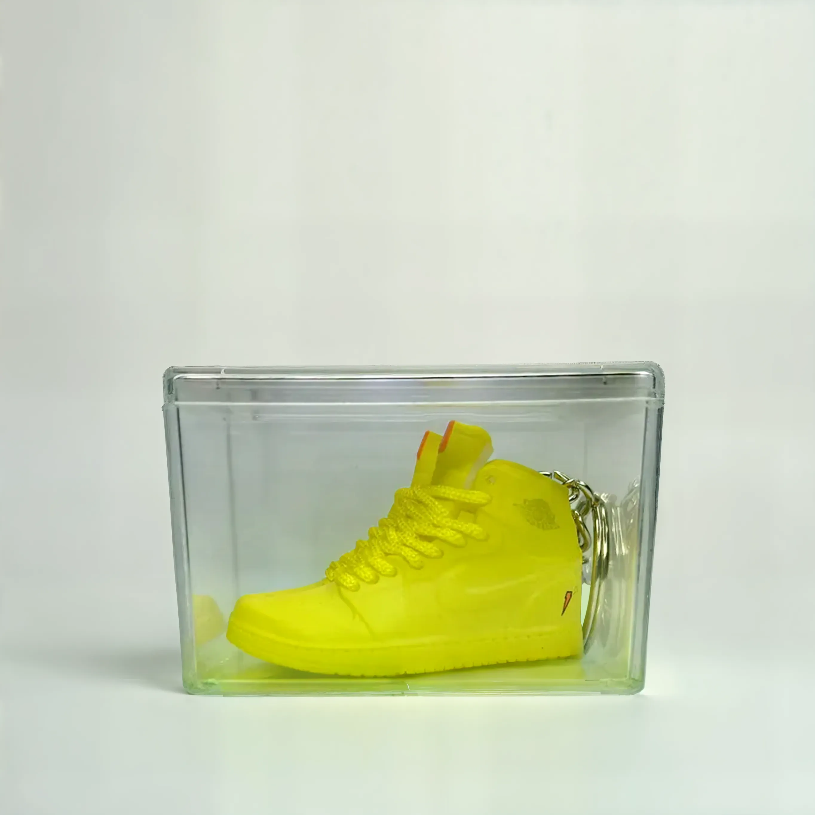Single MiniSneakers Lime Gatorade - Glass Box View