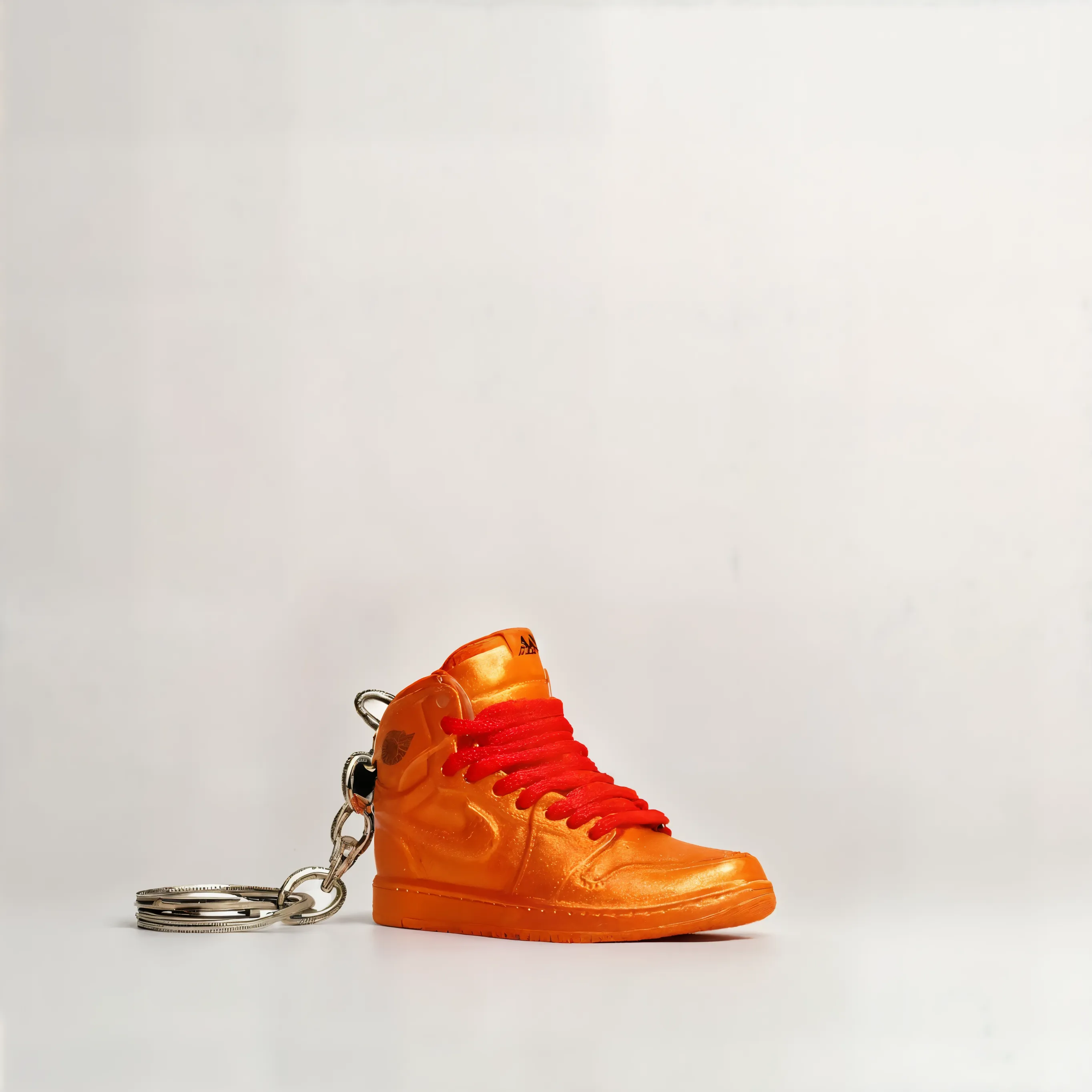Single MiniSneakers Metallic Orange - Side View